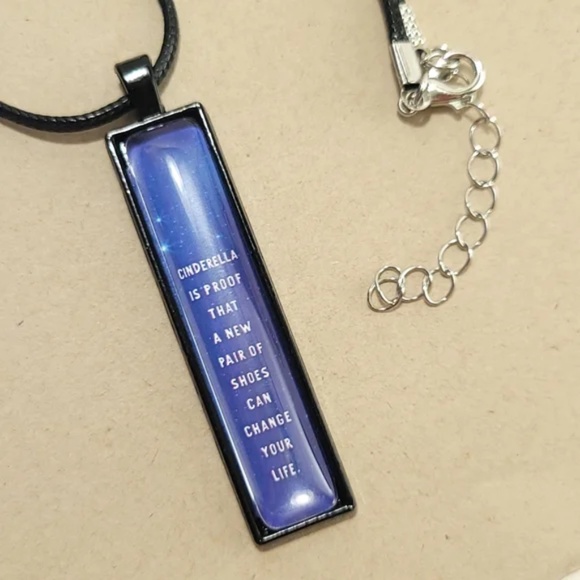 CINDERELLAS NEW SHOES Vertical Pendant Necklace - Picture 3 of 8